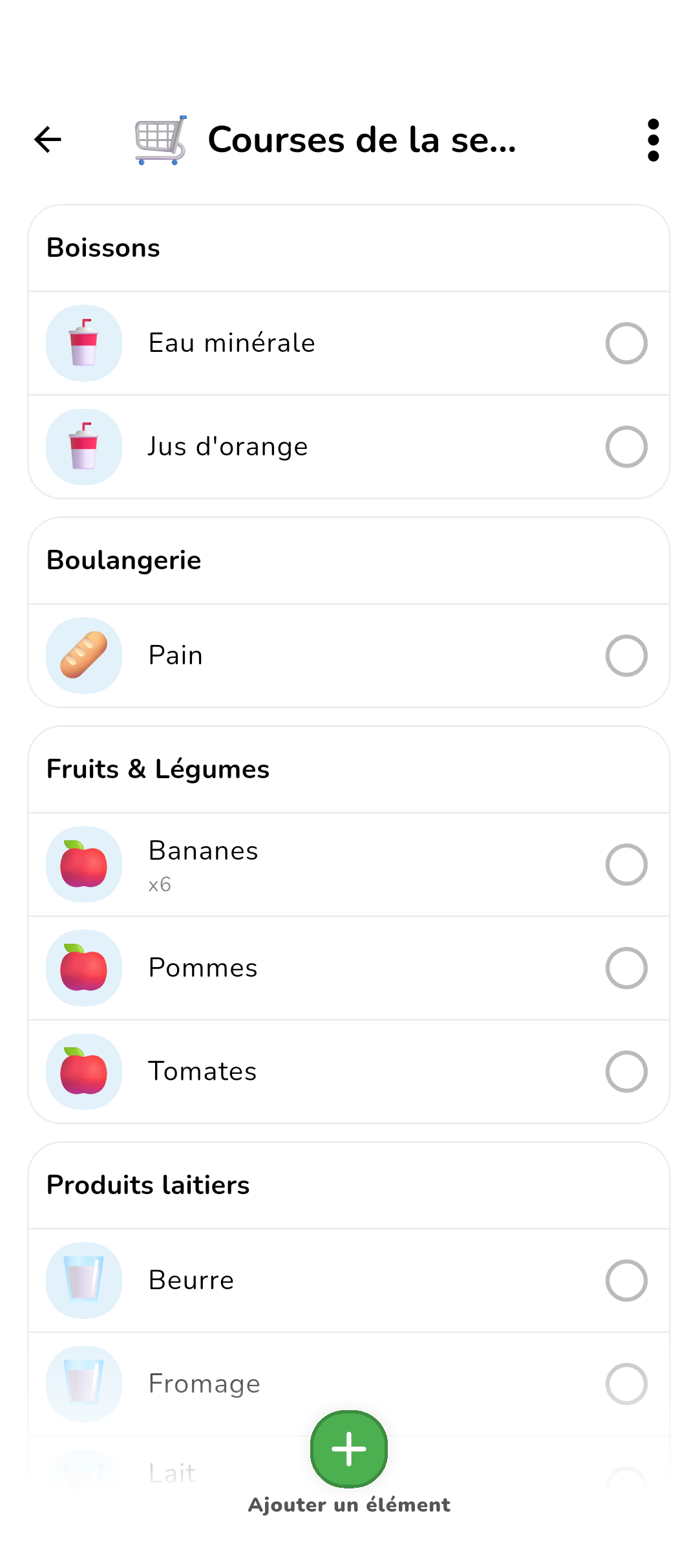 Koabit Shopping Lists