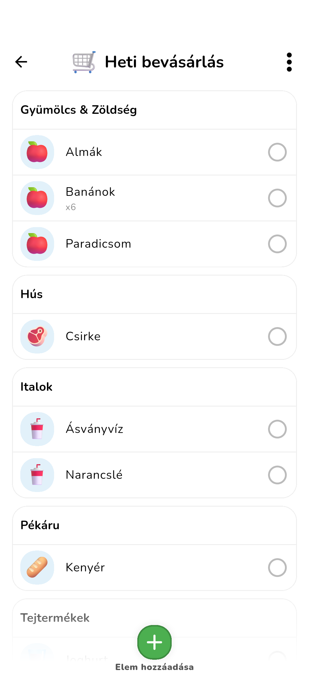 Koabit Shopping Lists