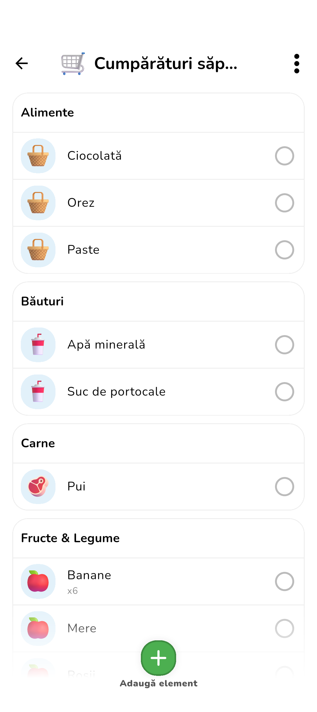 Koabit Shopping Lists